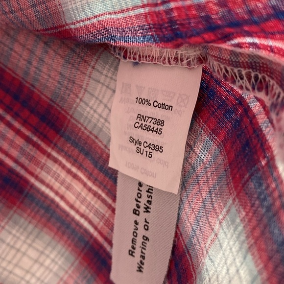 Madewell cotton button down tartan plaid S preppy basics gorpcore grunge y2k - Picture 6 of 8